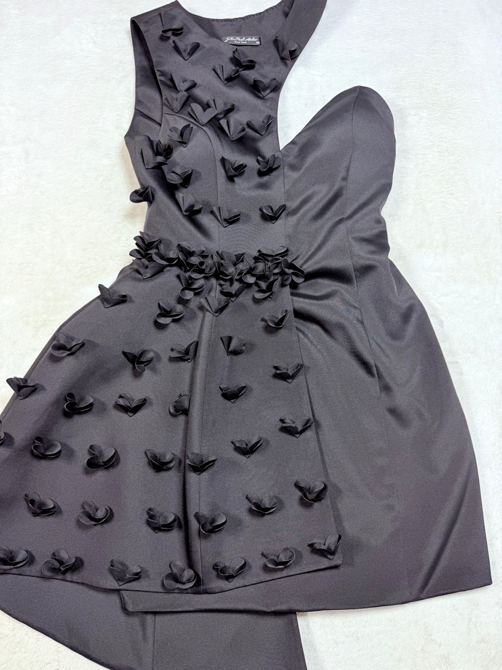 John Paul Ataker Asymmetric 3D Floral Mini Dress Dark Academia Avant Garde Sz 6